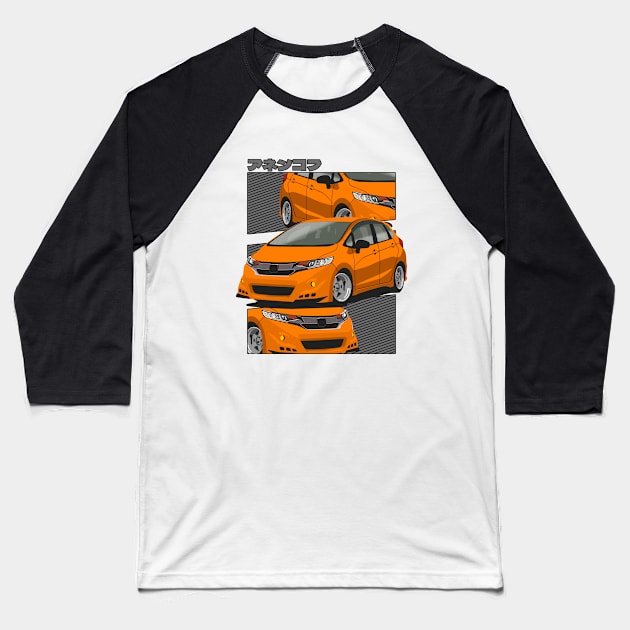 Honda Fit Baseball T-Shirt by Rebellion Store